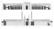 A Vol. III — Thèbes Karnak — Pl. 27 - 1. Coupe transversale du péristyle du palais 2. Coupe transversale du palais prise en avant des obélisques.