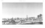 A Vol. III — Thèbes Karnak — Pl. 43 - Vue générale des propylées et des ruines du palais prise du nord-ouest