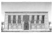 A Vol. IV — Denderah (Tentyris) — Pl. 29 - Vue perspective de la façade du portique du grand temple