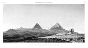 A Vol. V — Pyramides de Memphis — Pl. 8 - Vue générale des pyramides et du sphinx, prise au soleil couchant