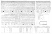 A Vol. V — Alexandrie — Pl. 40 - 1...7. Plan et détails des sculptures d'un sarcophage en brèche égyptienne, trouvé dans l'édifice appelé mosquée de St Athanase 2.3.4. Faces extérieures 5.6.7. Faces intérieures