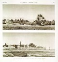 EM Vol. I — Égypte moyenne — Pl. 5 - 1. Vue d'un village sur la rive gauche du Nil. 2. Vue de Minyeh.