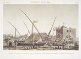 EM Vol. I — Environs du Kaire — Pl. 19 - Vue da la prise d'eau du canal du Kaire, et de la fête qu'on célèbre annuellement à l'ouverture de la digue