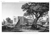 EM Vol. I — Environs du Kaire — Pl. 20 - Vue de l'aqueduc situé près le vieux Kaire, prise de l'Île de Roudah