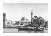 EM Vol. I — Environs du Kaire — Pl. 25 - Vue du port et de la grande mosquée de Boulâq