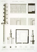 EM Vol. I — Le Kaire Citadelle — Pl. 73 - 1...4. Puits de Joseph. 5...10. Plan et détails de la mosquée de Soultân Qalâoun. 11.12. Détails d'une porte. 13. Citerne appellée Sibyl Kikheyd. 14. Tombeau en marbre.