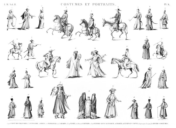 EM Vol. II — Costumes et portraits — Pl. K